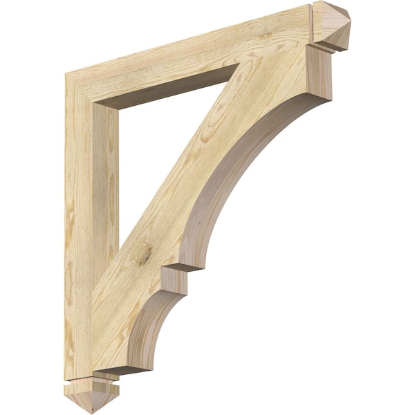 Ekena Millwork Balboa Arts & Crafts Rough Sawn Bracket, Douglas Fir, 4"W x 36"D x 36"H BKT04X36X36BOA03RDF - main